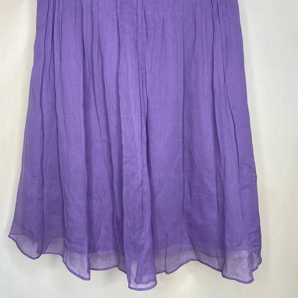 J. Crew Silk Lavender Sleeveless V-Neck Dress Sz 4p - Picture 4 of 7